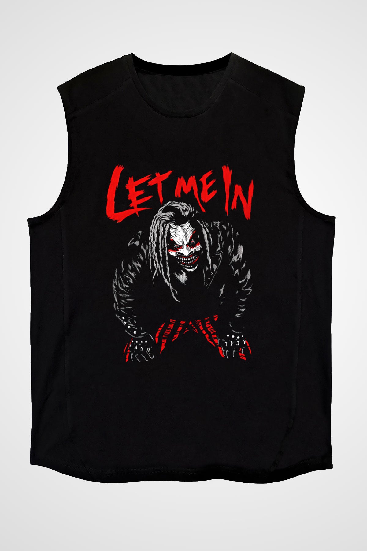 Bray Wyatt Baskılı Unisex Siyah Kolsuz Tişört - Tshirt