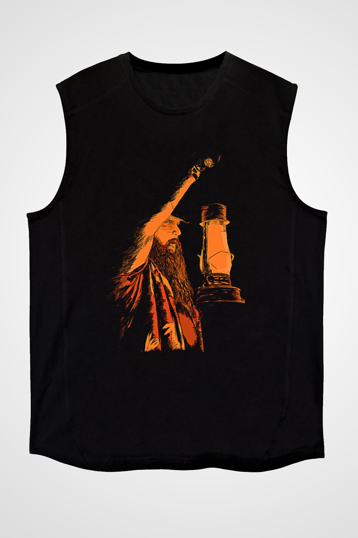 Bray Wyatt Baskılı Unisex Siyah Kolsuz Tişört - Tshirt