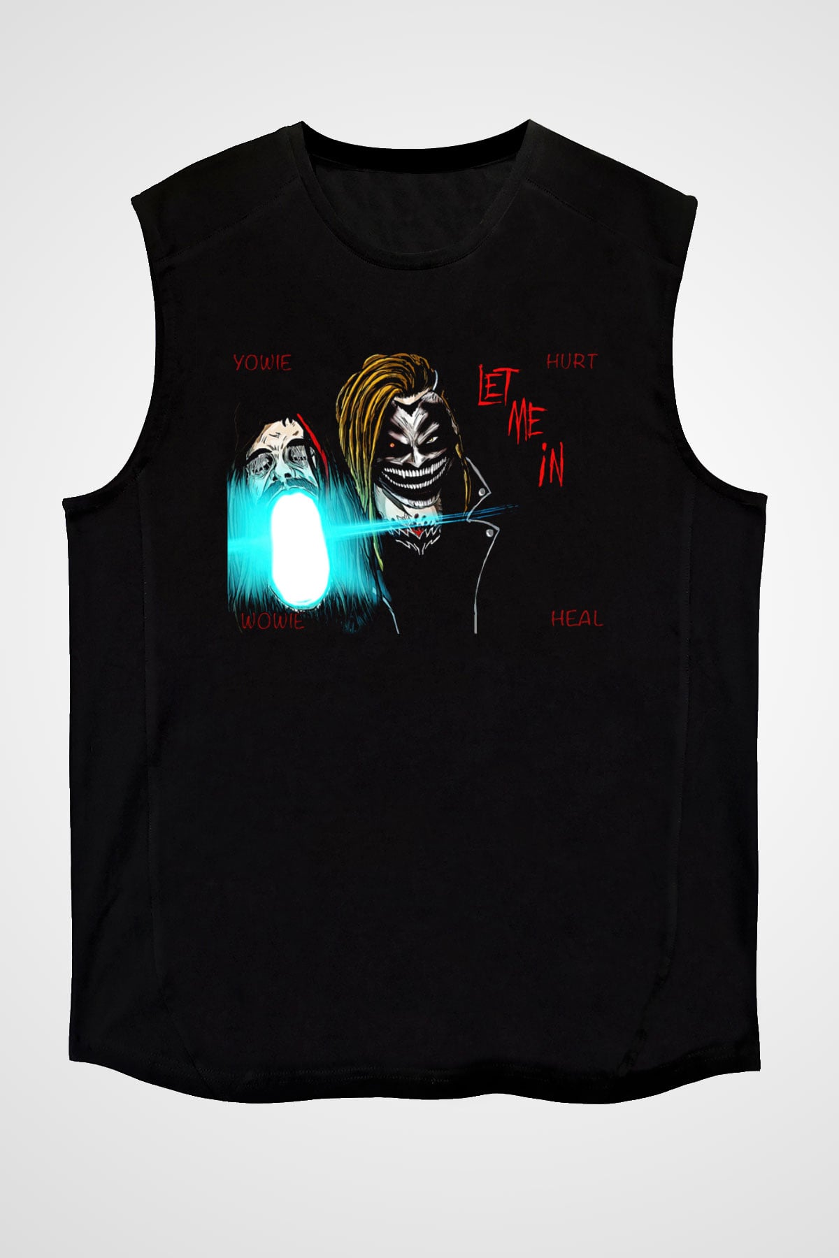Bray Wyatt Baskılı Unisex Siyah Kolsuz Tişört - Tshirt