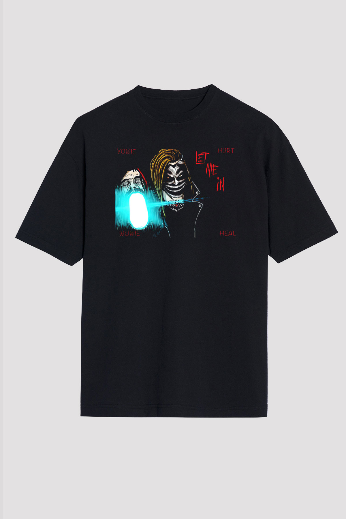 Bray Wyatt Baskılı Unisex Siyah Oversize Tişört - Tshirt