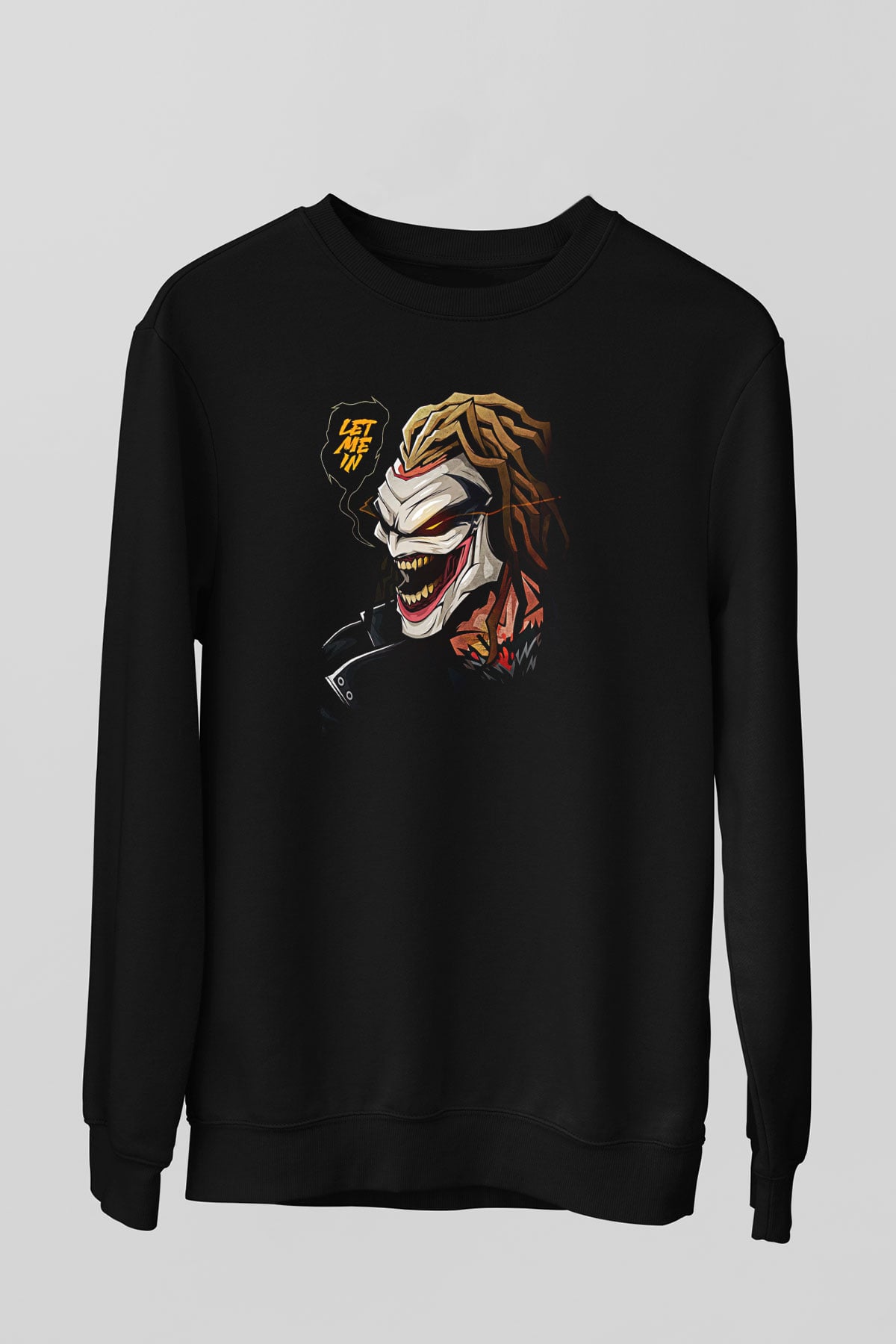 Bray Wyatt Baskılı Unisex Siyah Sweatshirt