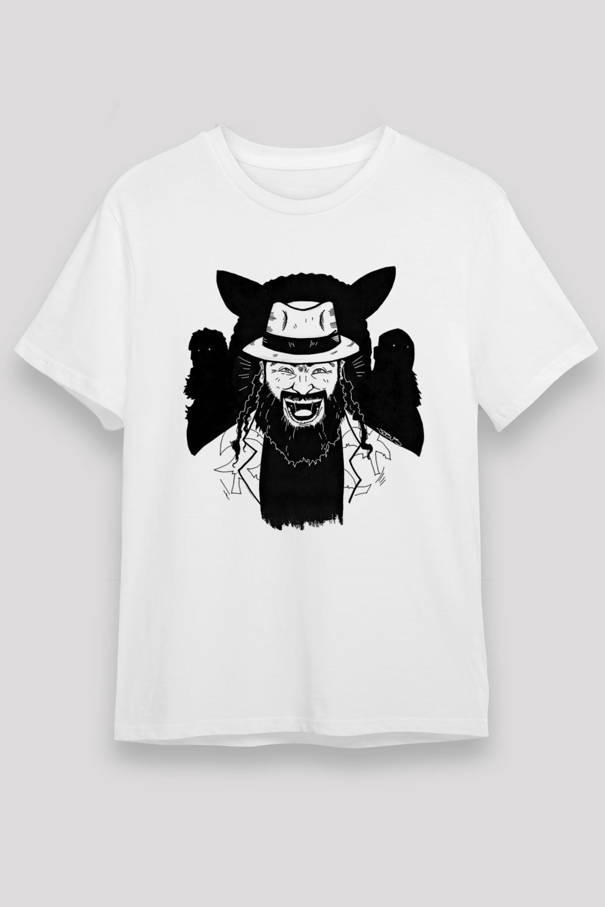 Bray Wyatt Unisex Baskılı Beyaz Tişört - Tshirt