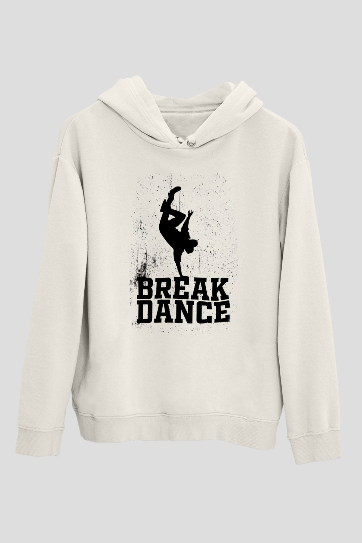 Breakdans Beyaz Unisex Hoodie