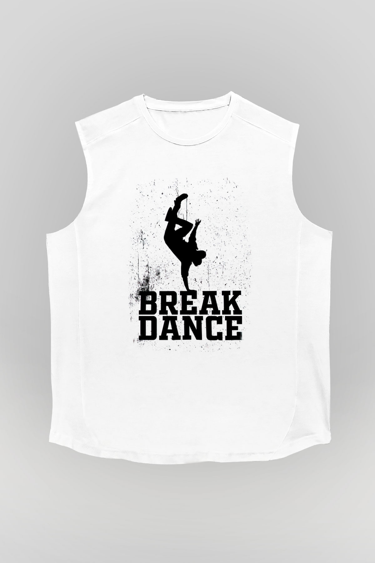 Breakdans Beyaz Unisex Kolsuz Tişört