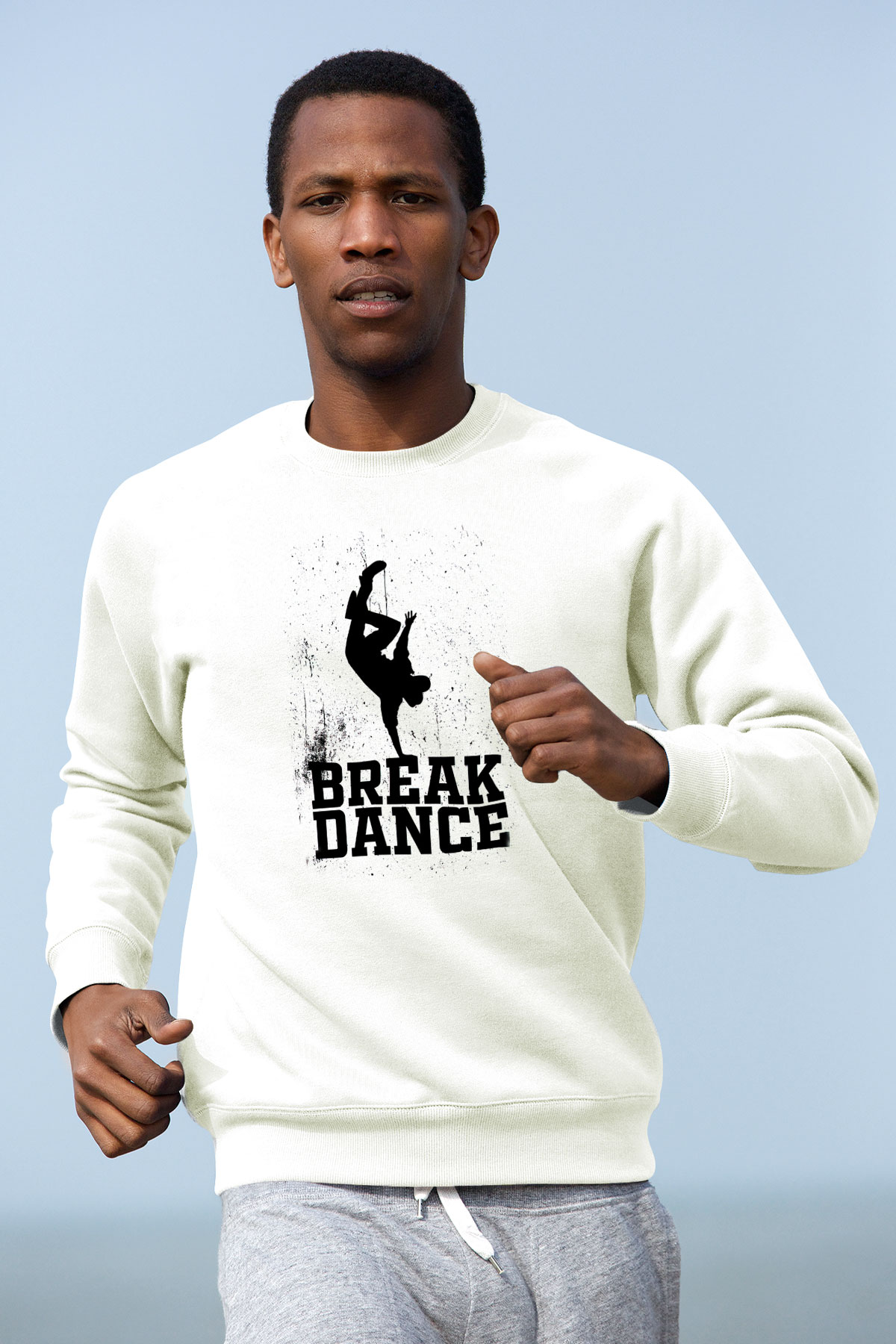 Breakdans Beyaz Unisex Sweatshirt
