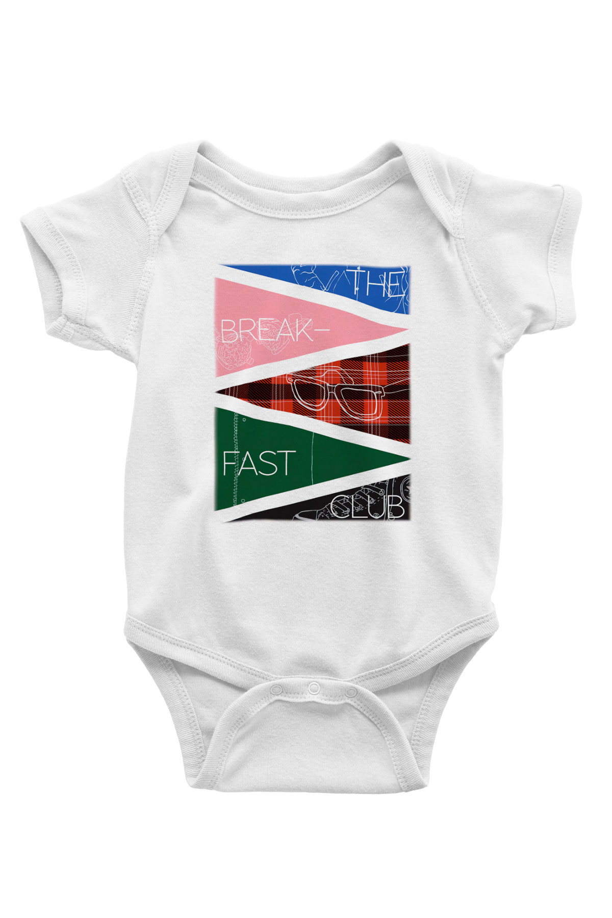 Breakfast Club Baskılı Beyaz Unisex Bebek Body - Zıbın