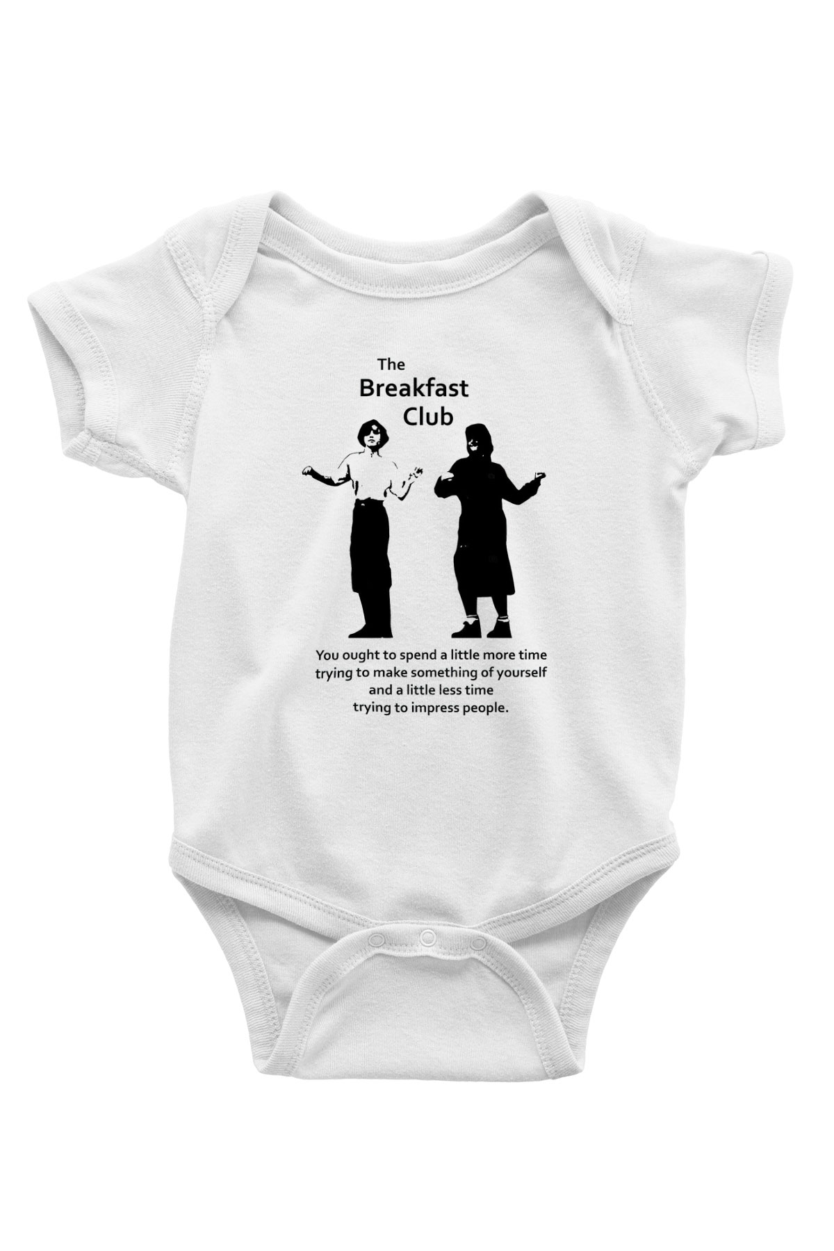 Breakfast Club Baskılı Beyaz Unisex Bebek Body - Zıbın