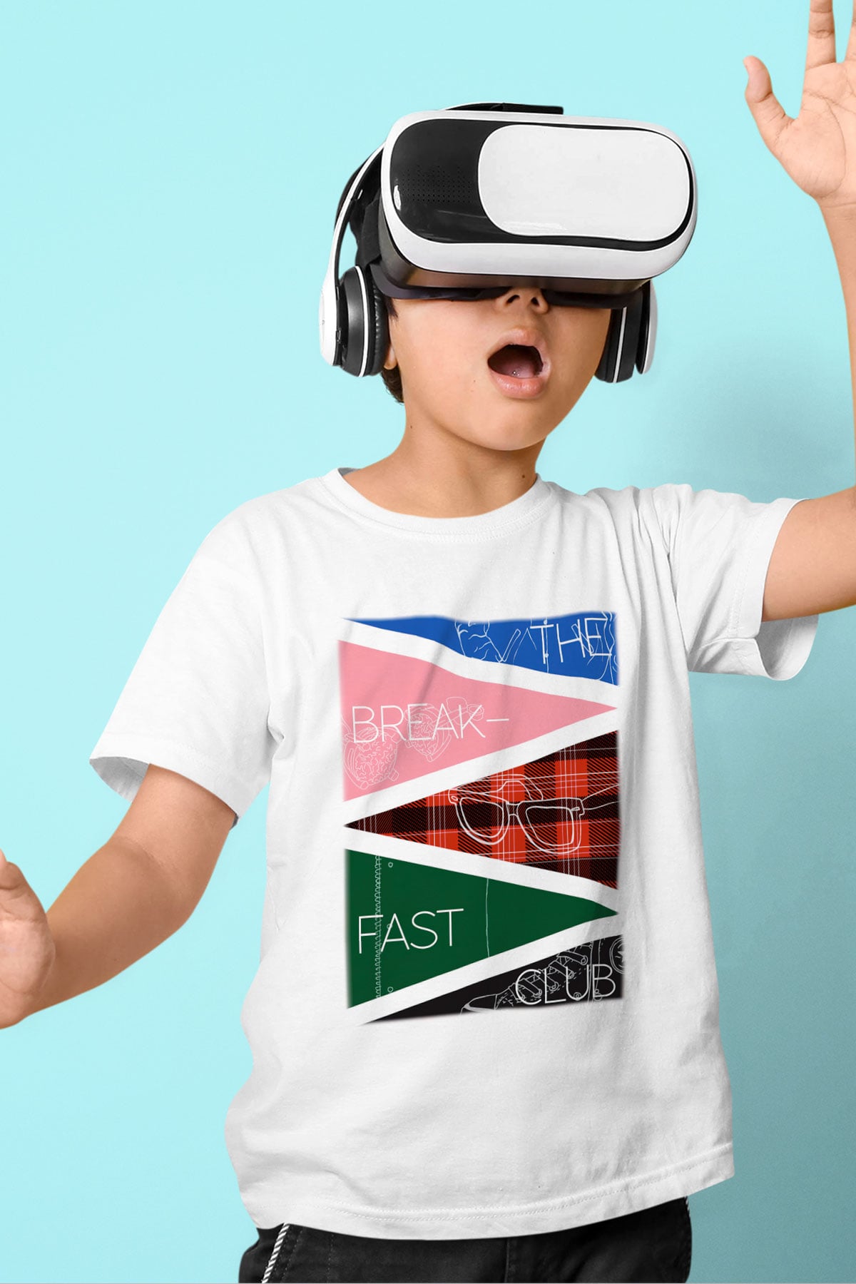 Breakfast Club Baskılı Beyaz Unisex Çocuk Tişört