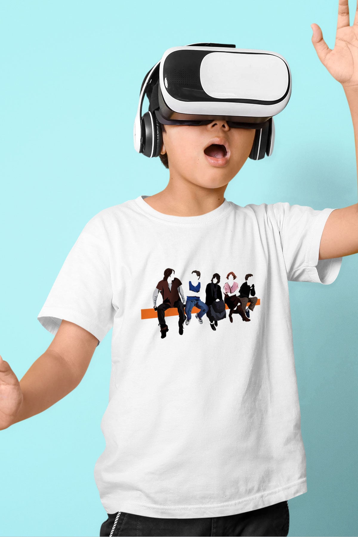 Breakfast Club Baskılı Beyaz Unisex Çocuk Tişört