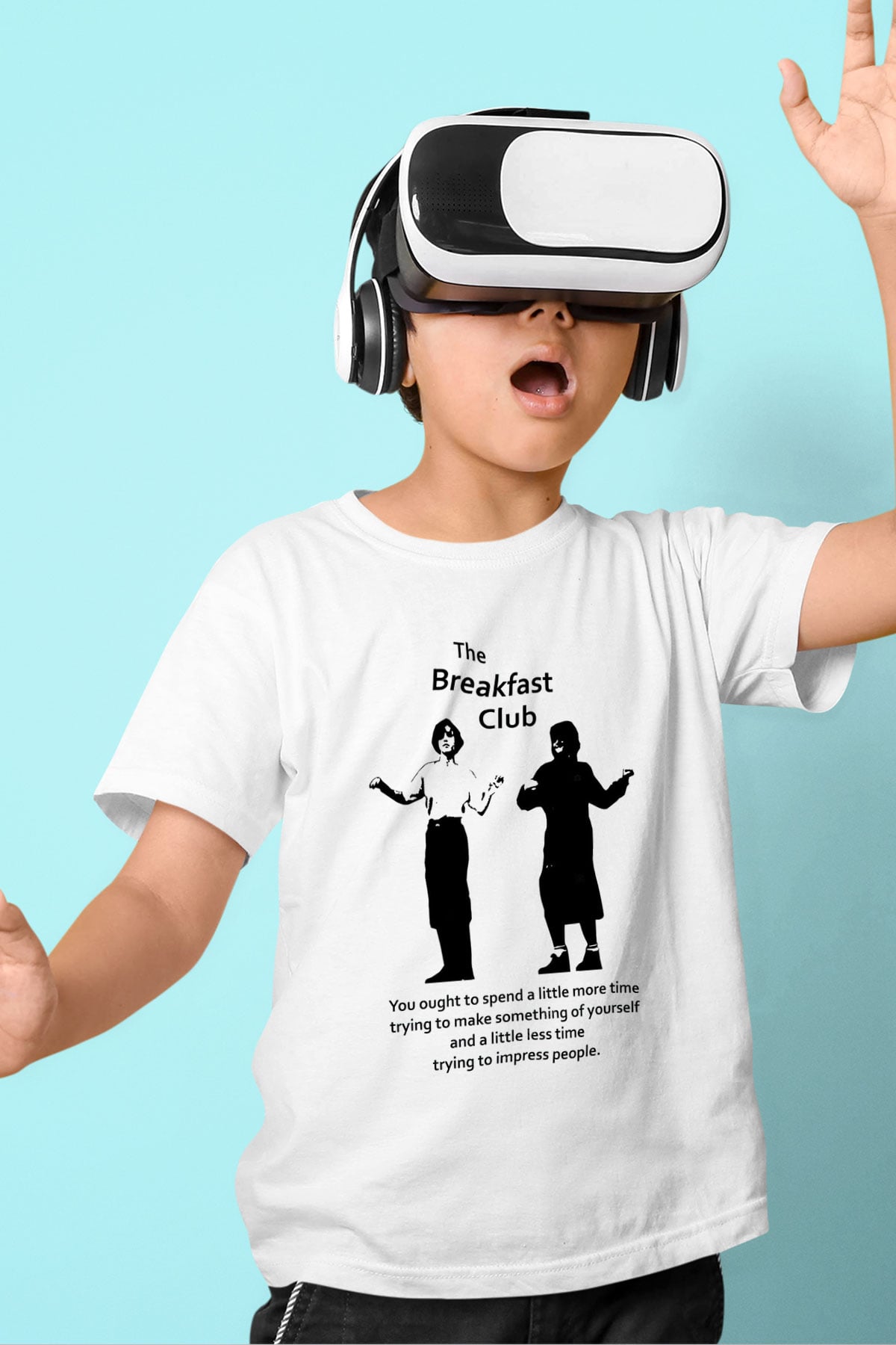Breakfast Club Baskılı Beyaz Unisex Çocuk Tişört