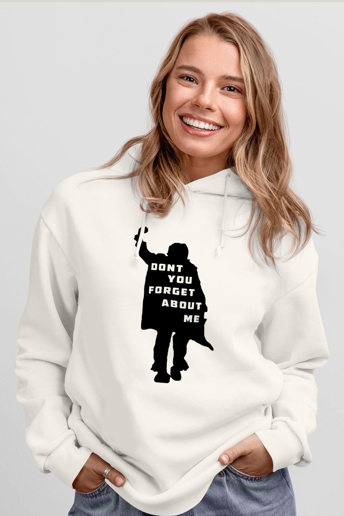 Breakfast Club Beyaz Unisex Kapşonlu Sweatshirt
