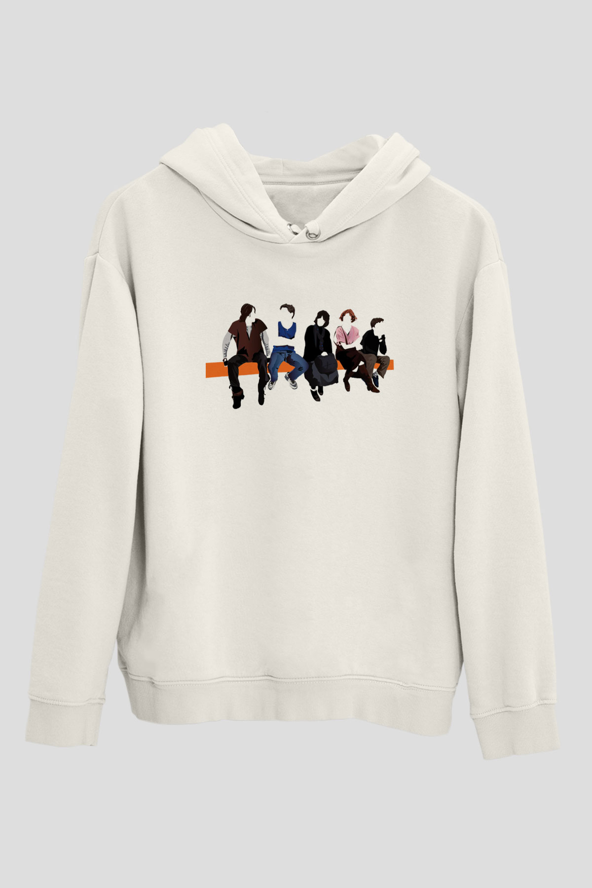 Breakfast Club Beyaz Unisex Kapşonlu Sweatshirt