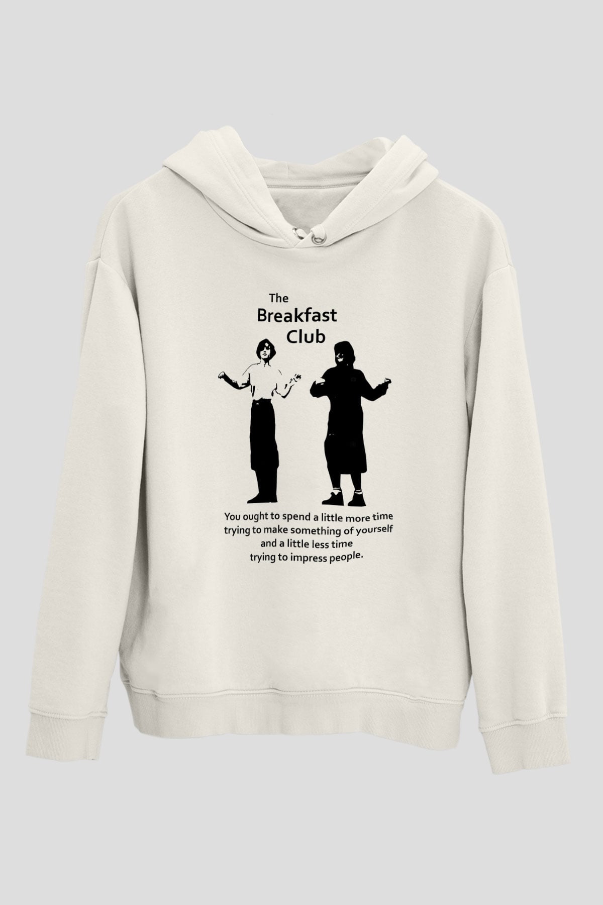 Breakfast Club Beyaz Unisex Kapşonlu Sweatshirt