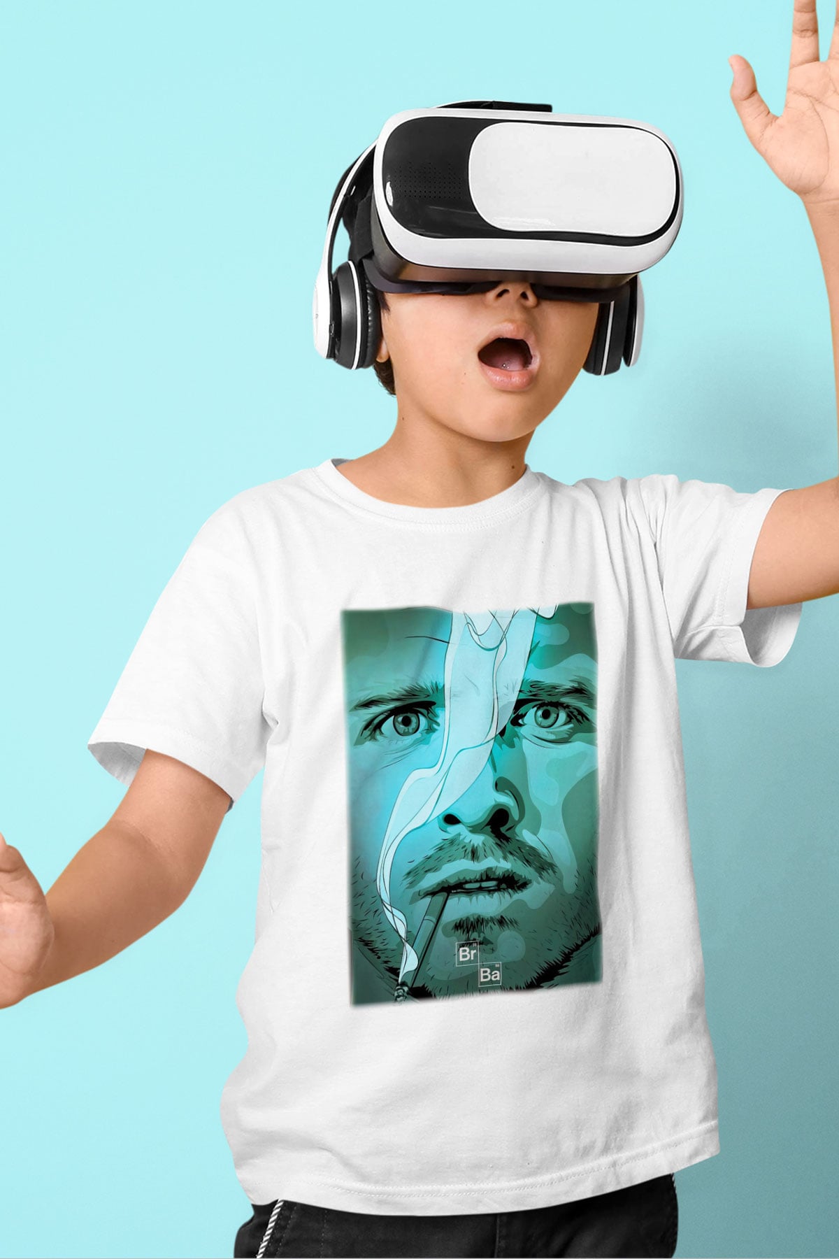 Breaking Bad Heisenberg Baskılı Beyaz Unisex Çocuk Tişört
