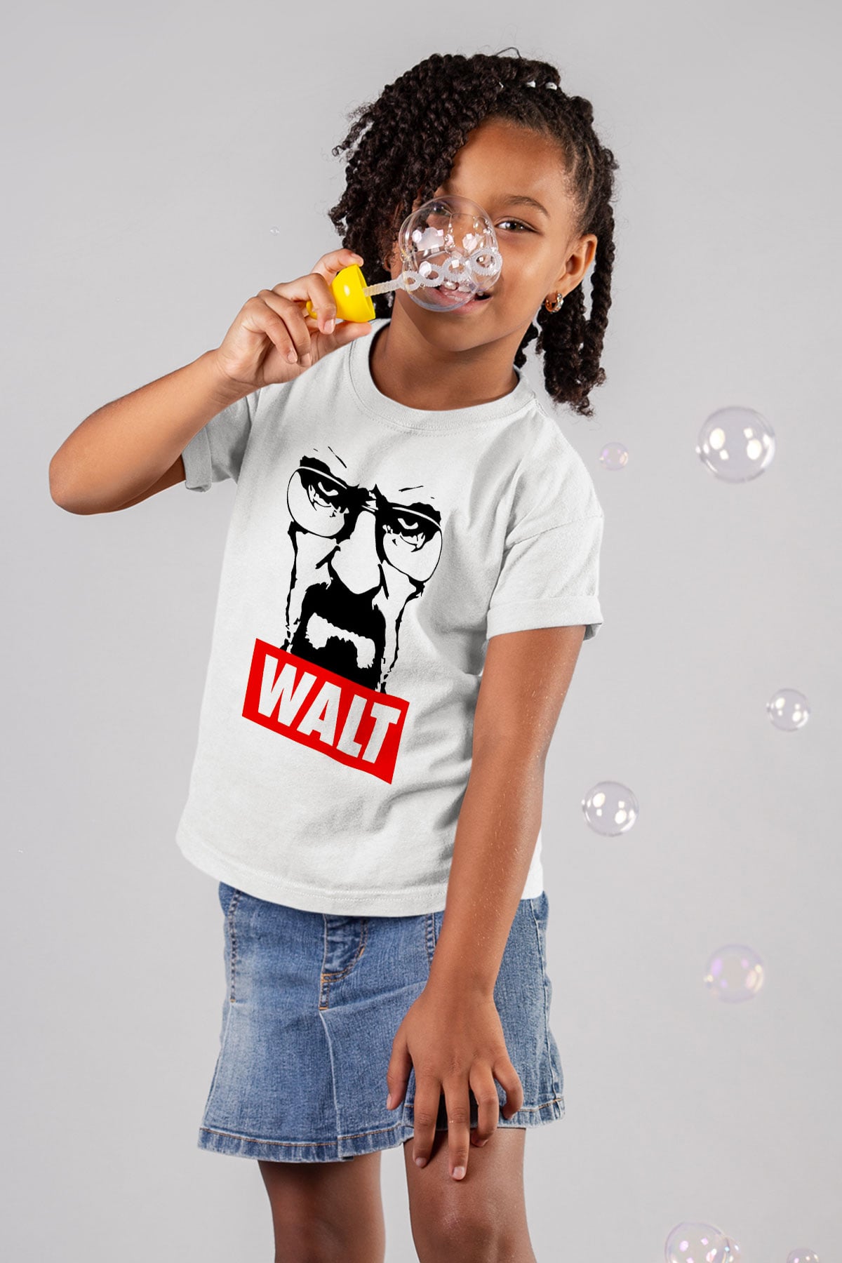 Breaking Bad Heisenberg Baskılı Beyaz Unisex Çocuk Tişört