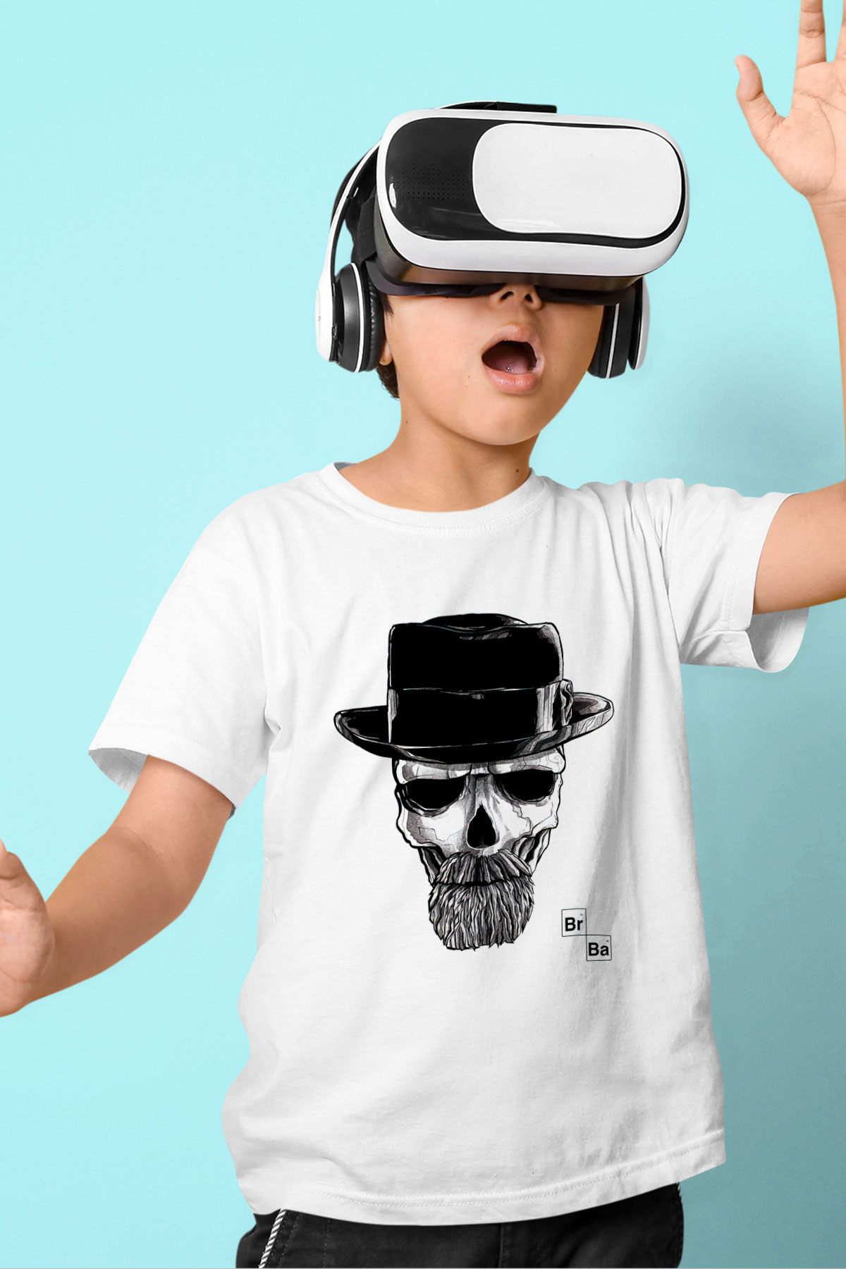 Breaking Bad Heisenberg Baskılı Beyaz Unisex Çocuk Tişört