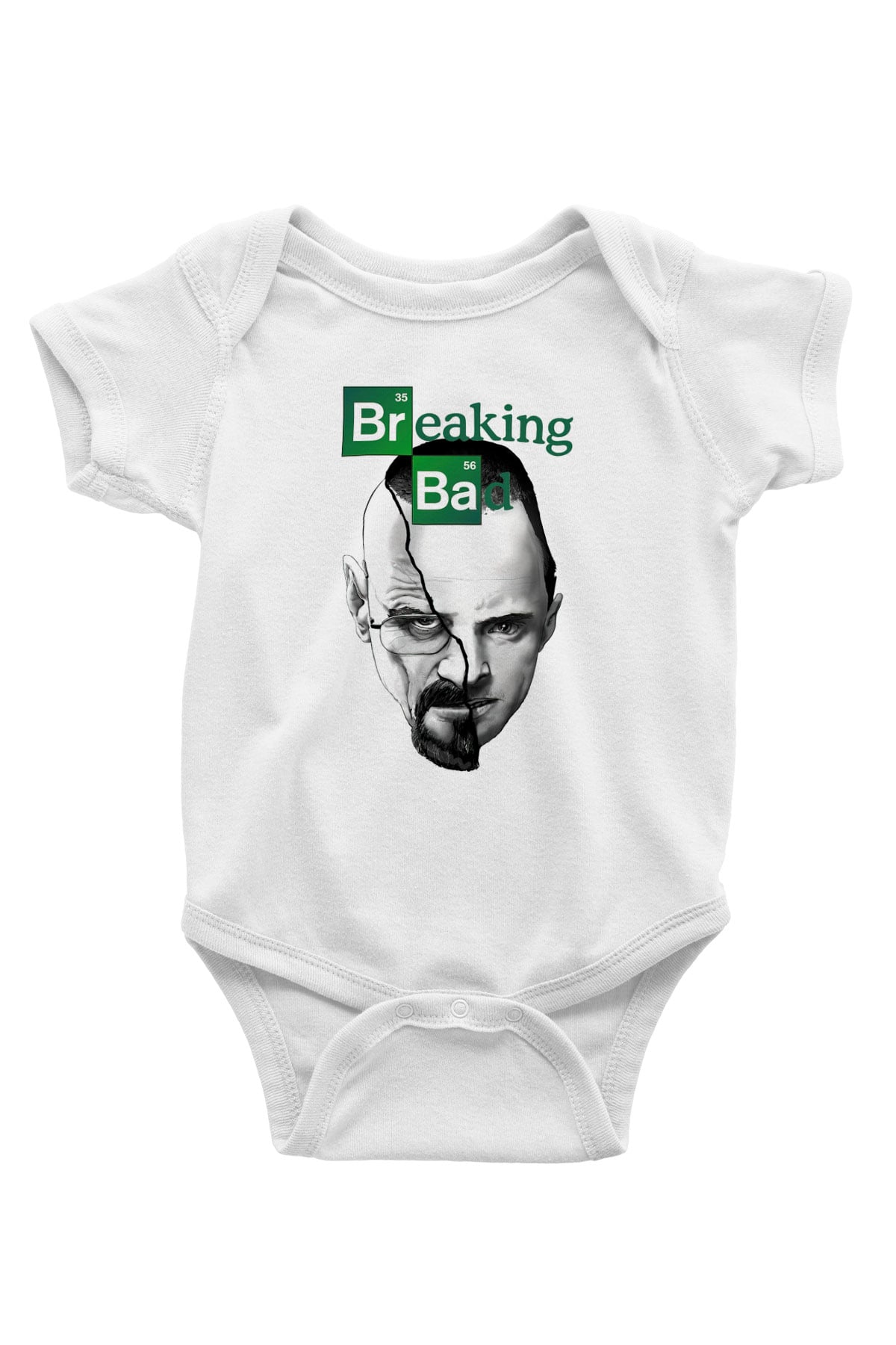 Breaking Bad Heisenberg Baskılı Beyaz Unisex Bebek Body - Zıbın