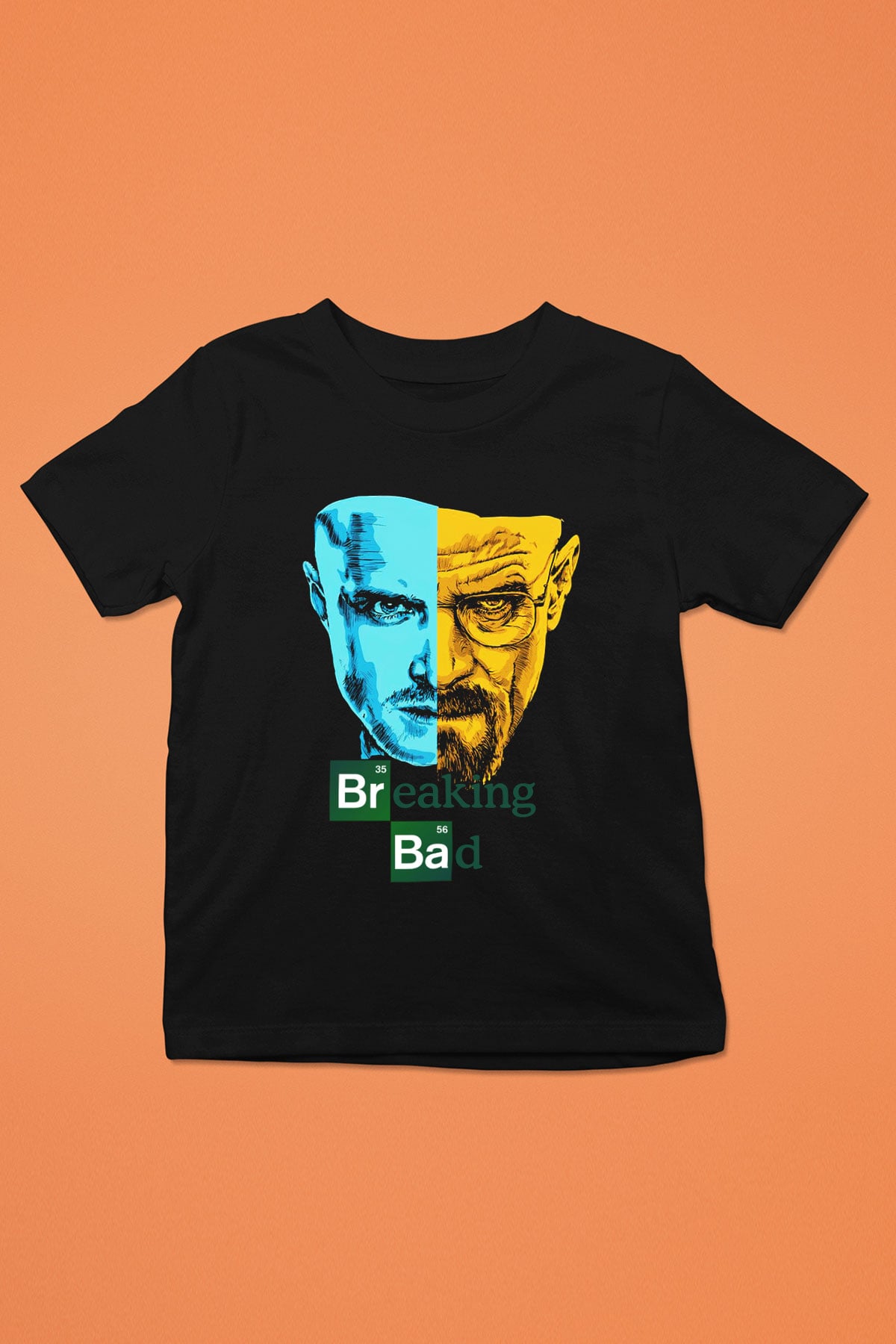 Breaking Bad Heisenberg Baskılı Siyah Unisex Çocuk Tişört