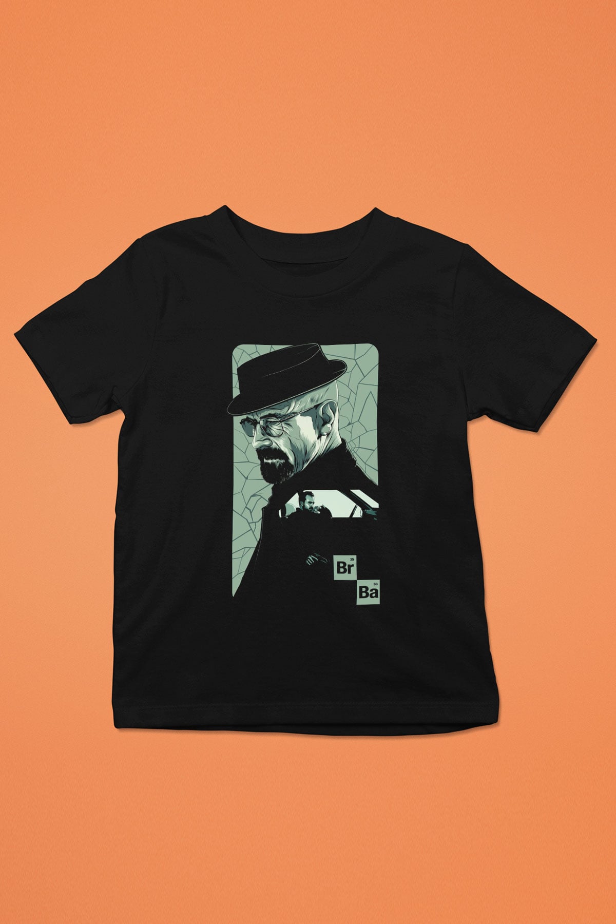 Breaking Bad Heisenberg Baskılı Siyah Unisex Çocuk Tişört