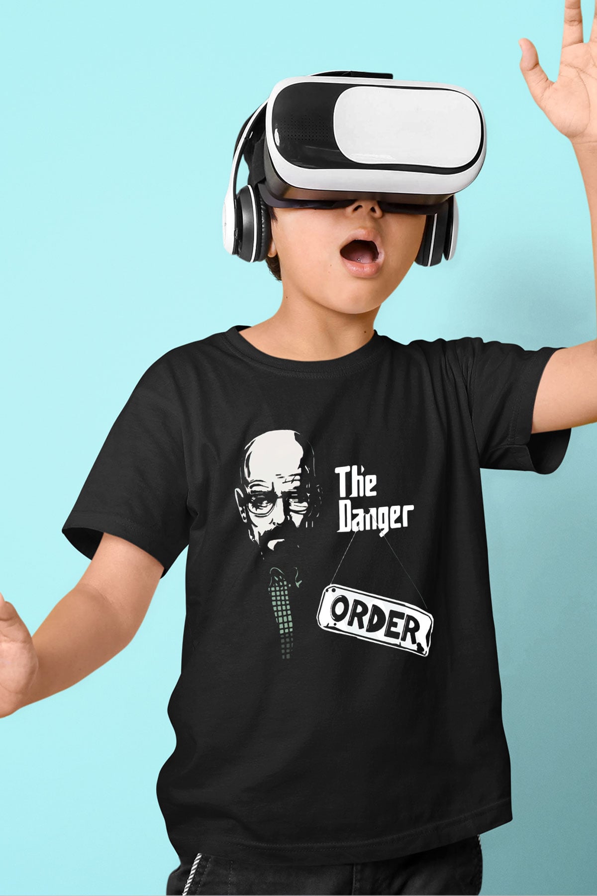 Breaking Bad Heisenberg Baskılı Siyah Unisex Çocuk Tişört