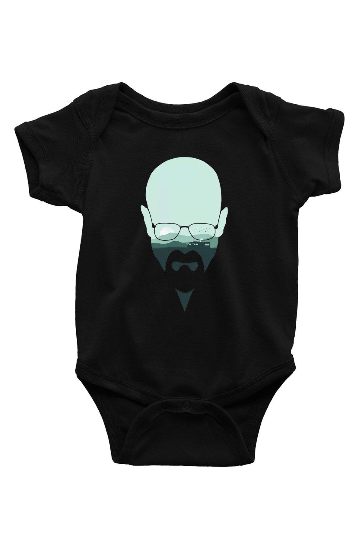 Breaking Bad Heisenberg Baskılı Siyah Bebek Body - Zıbın