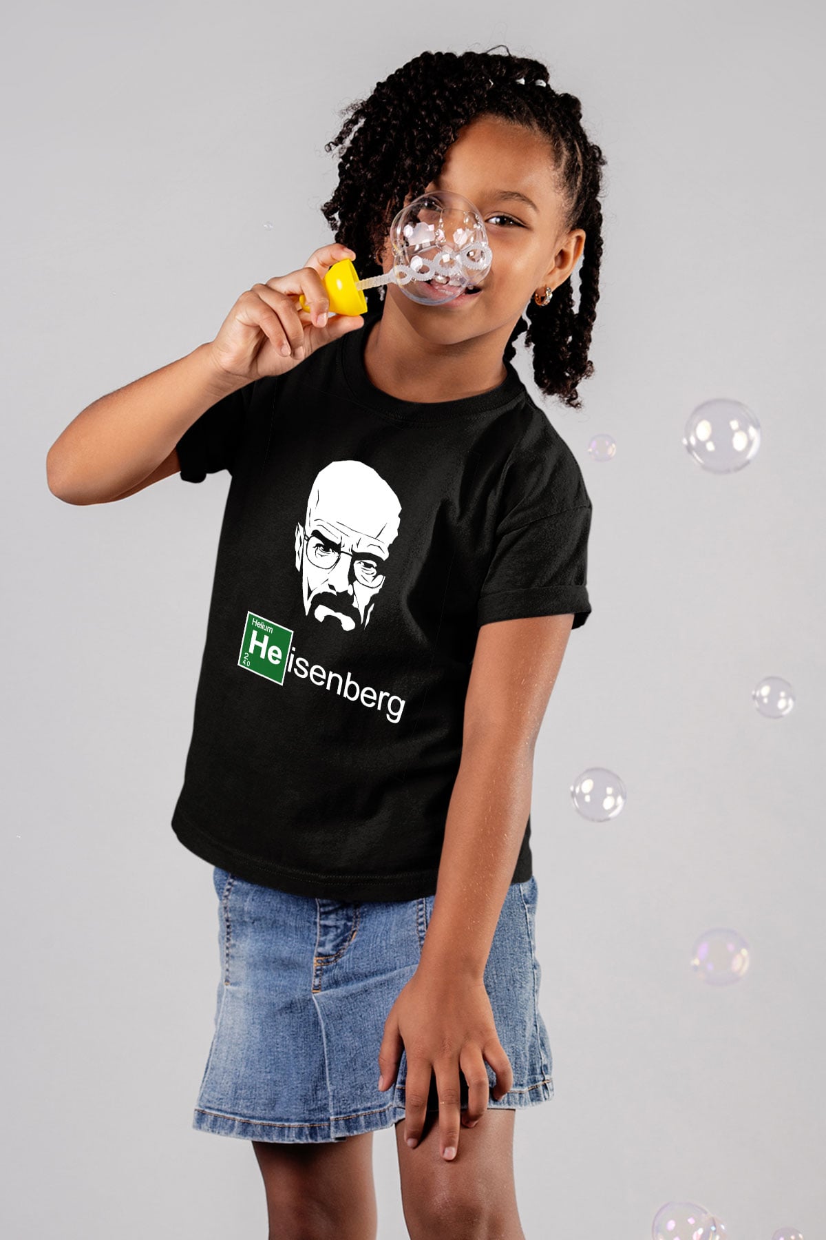 Breaking Bad Heisenberg Baskılı Siyah Unisex Çocuk Tişört