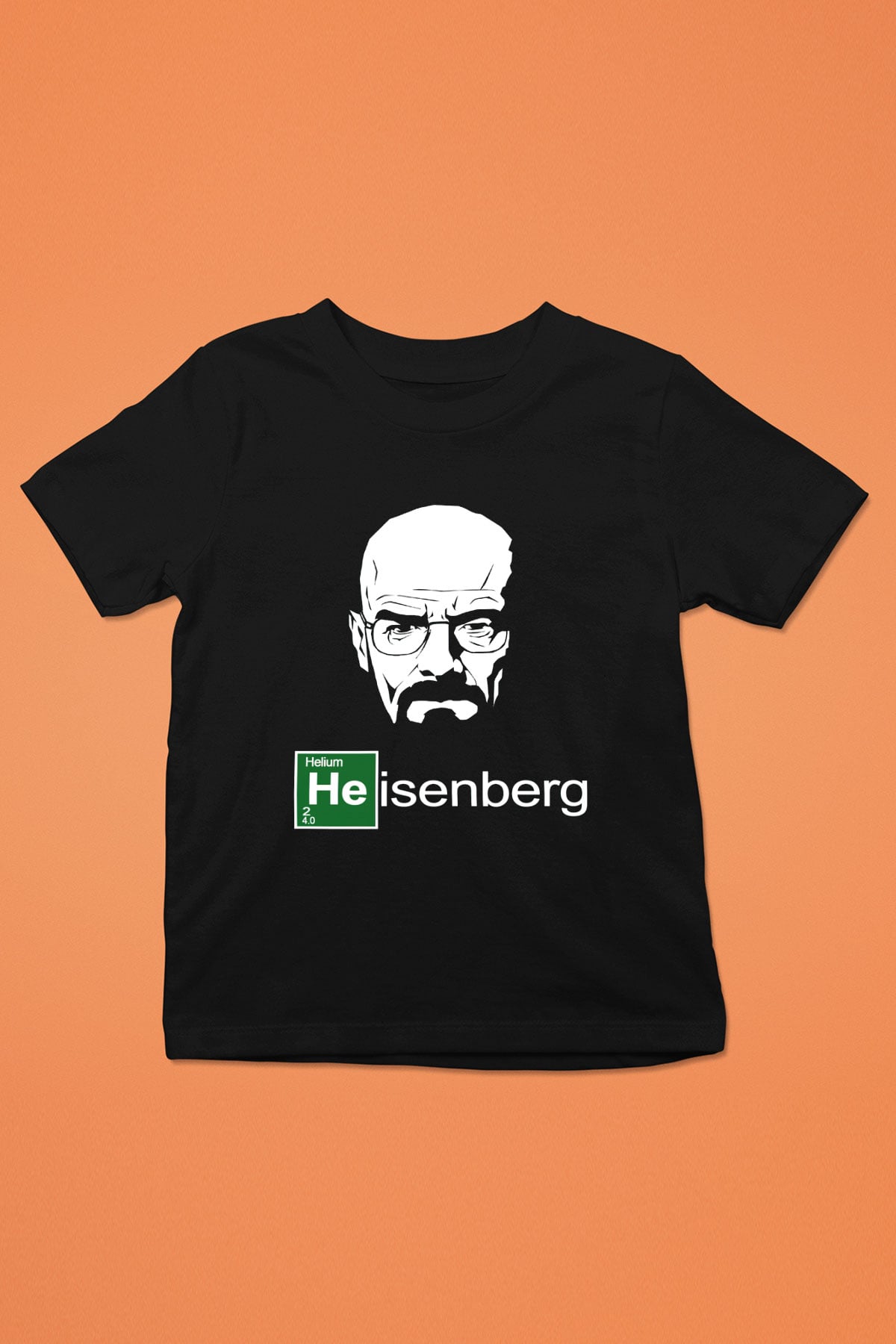 Breaking Bad Heisenberg Baskılı Siyah Unisex Çocuk Tişört