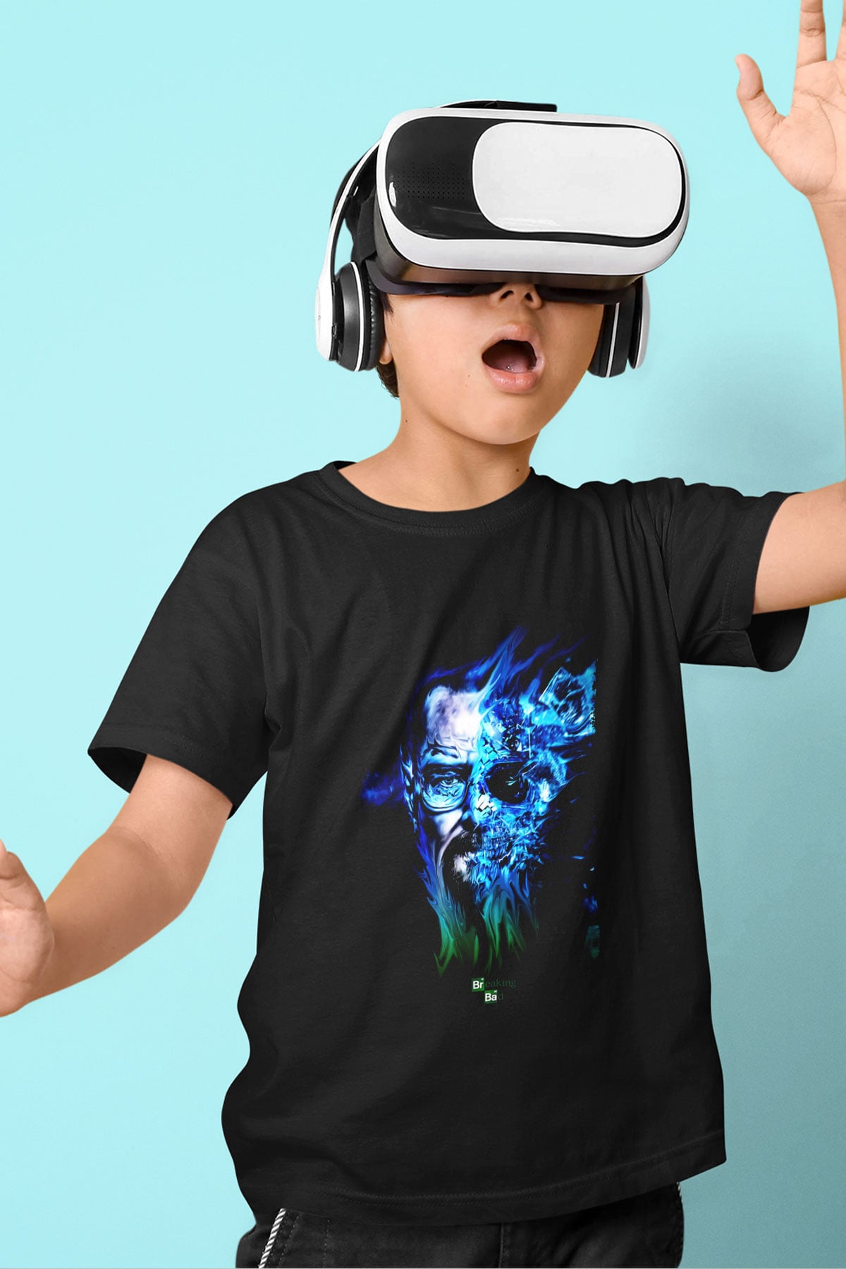 Breaking Bad Heisenberg Baskılı Siyah Unisex Çocuk Tişört
