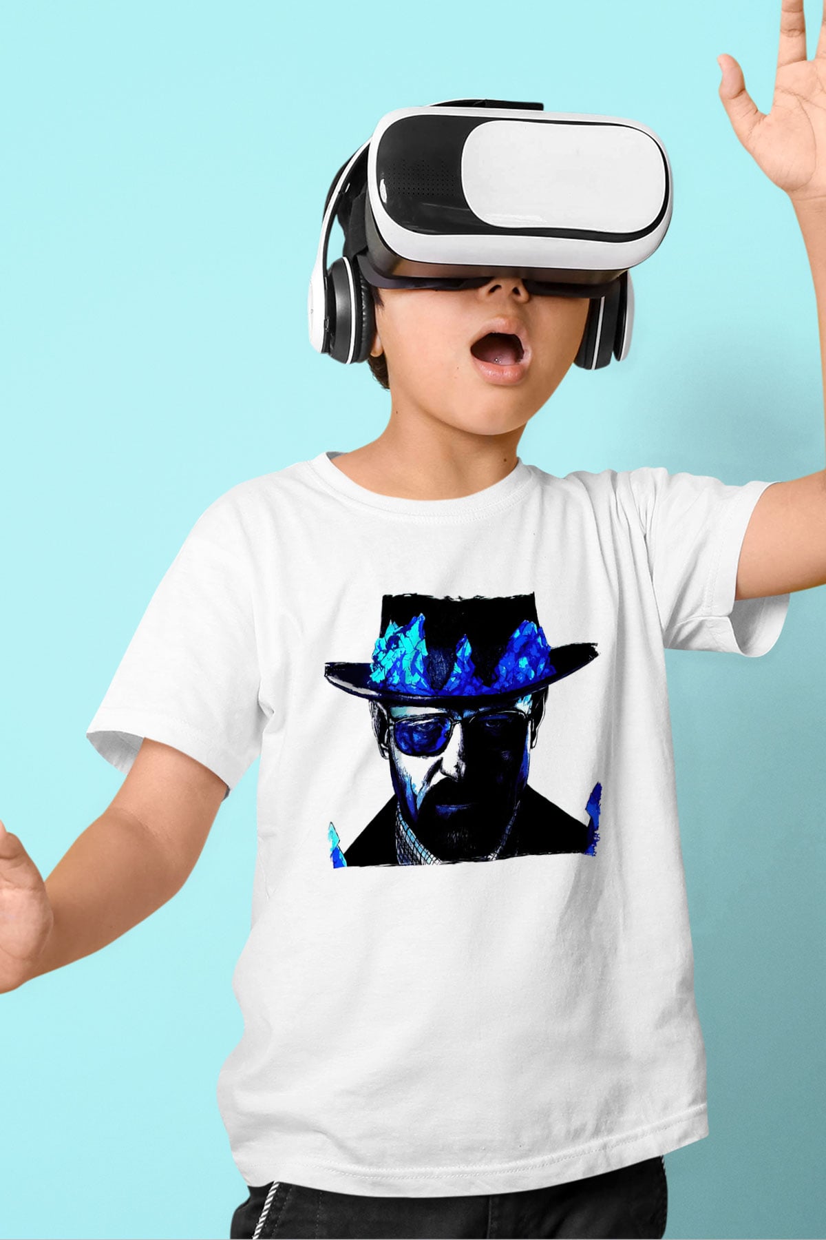Breaking Bad Heisenberg Beyaz Unisex Çocuk Tişört