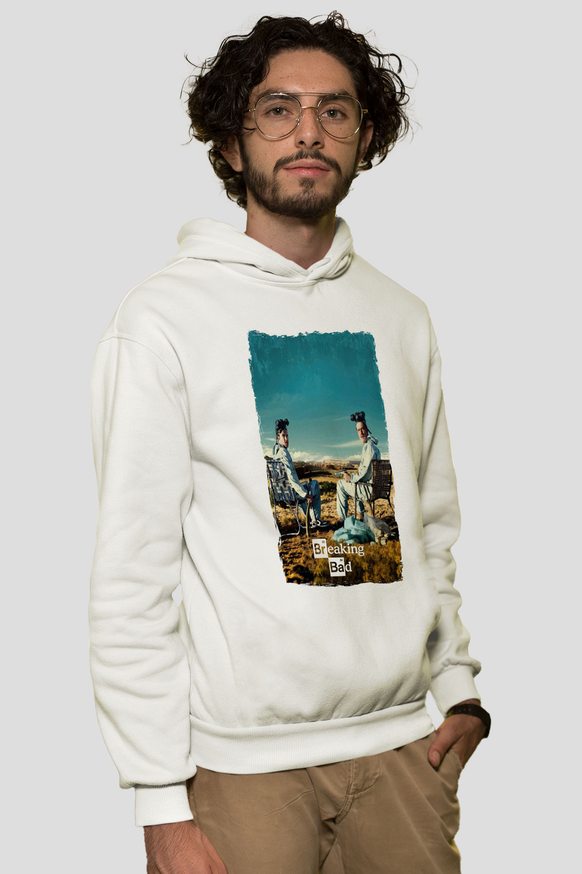 Breaking Bad Heisenberg Beyaz Unisex Hoodie