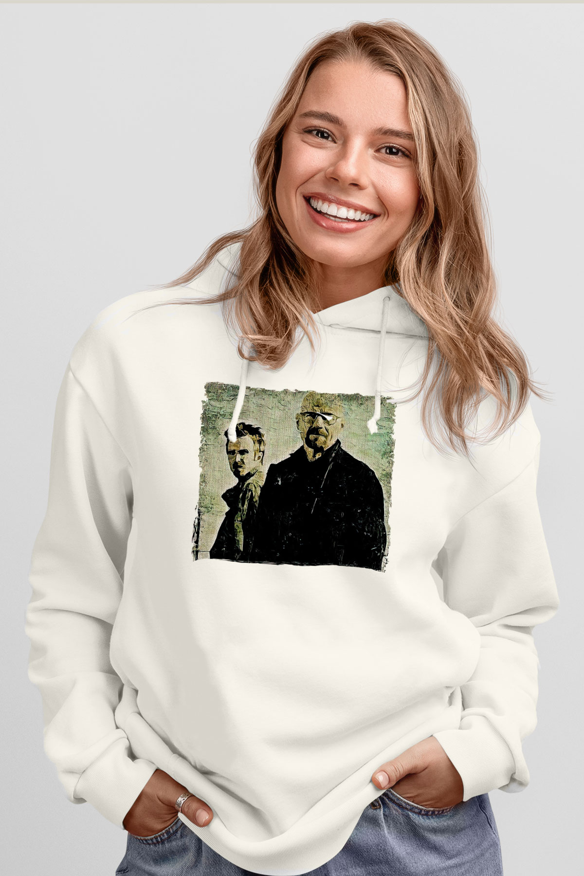 Breaking Bad Heisenberg Beyaz Unisex Hoodie