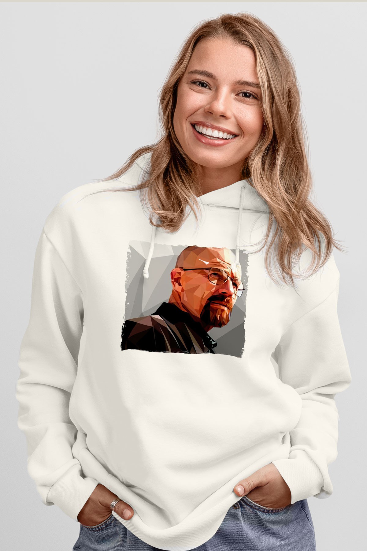 Breaking Bad Heisenberg Beyaz Unisex Hoodie