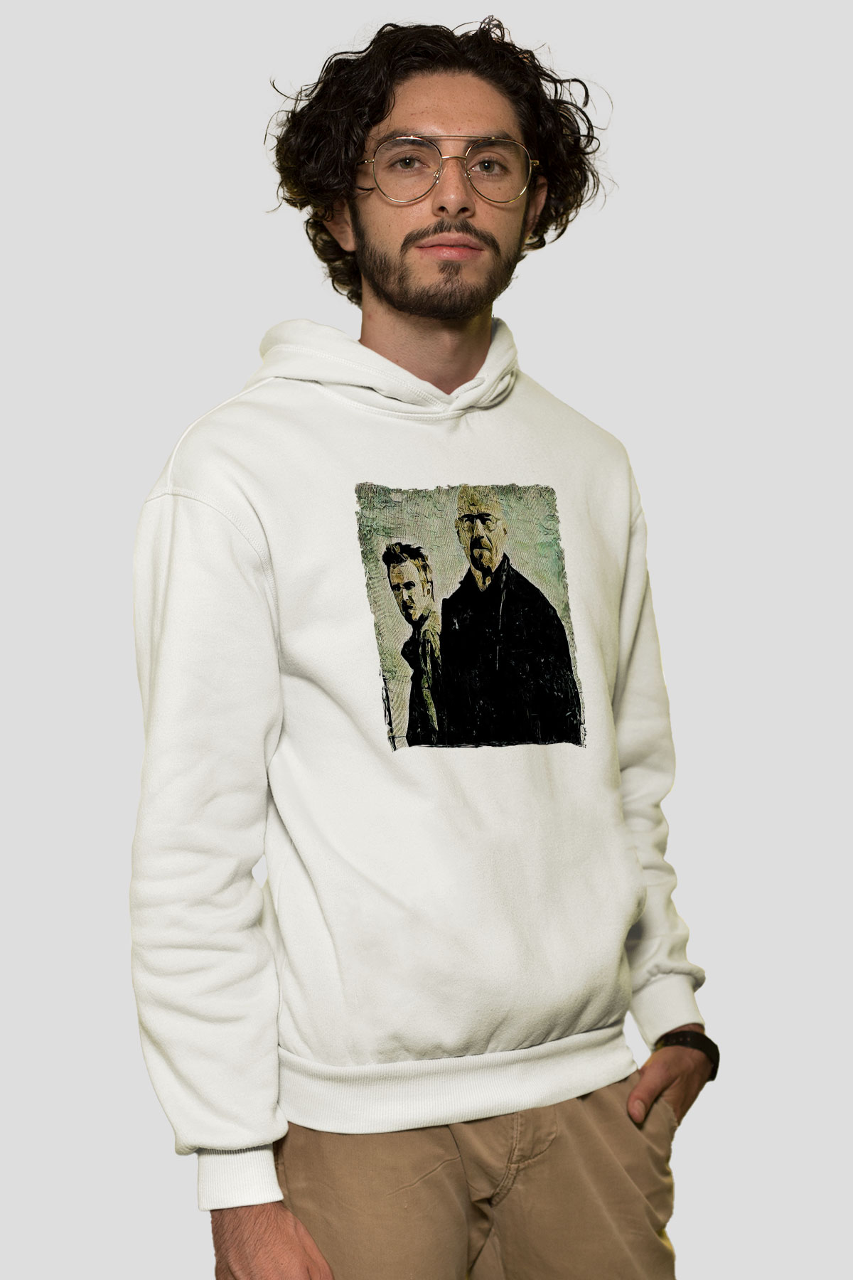 Breaking Bad Heisenberg Beyaz Unisex Hoodie