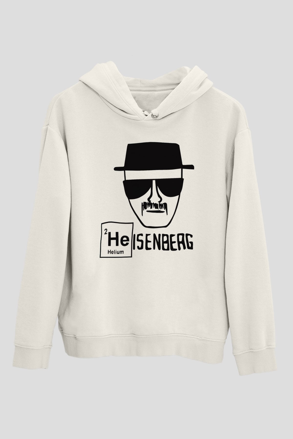 Breaking Bad Heisenberg Beyaz Unisex Kapşonlu Sweatshirt