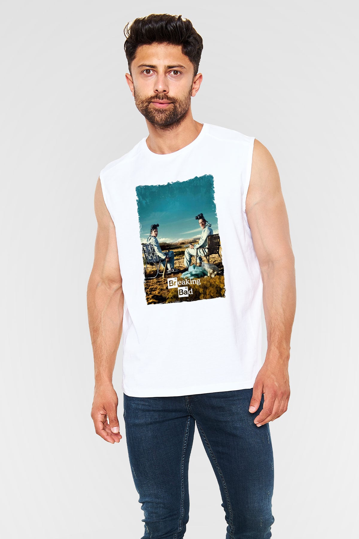 Breaking Bad Heisenberg Beyaz Unisex Kolsuz Tişört