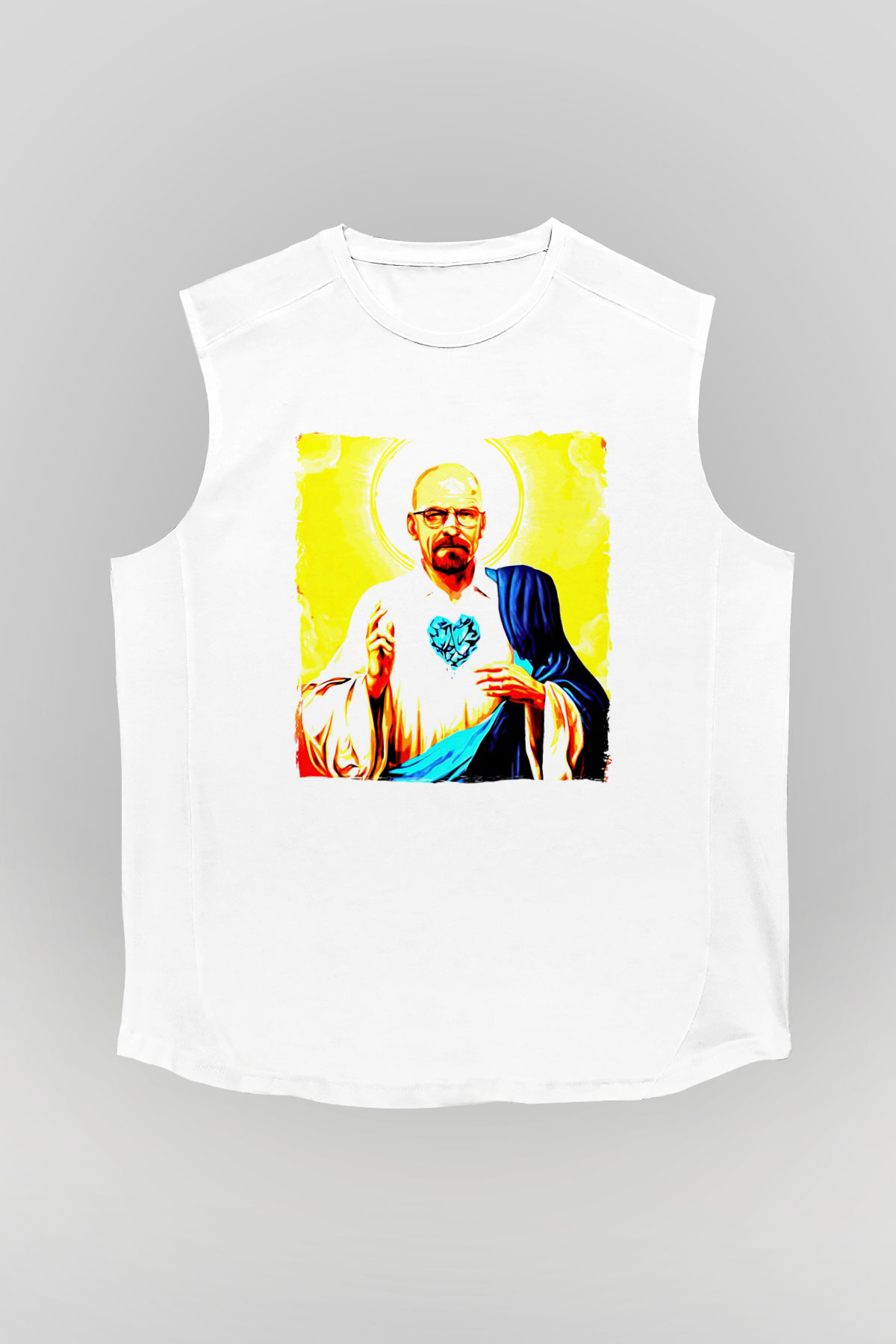 Breaking Bad Heisenberg Beyaz Unisex Kolsuz Tişört