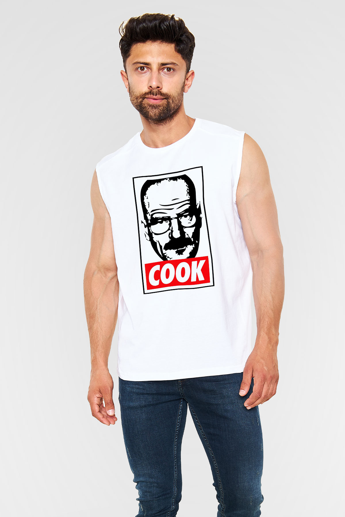 Breaking Bad Heisenberg Beyaz Unisex Kolsuz Tişört