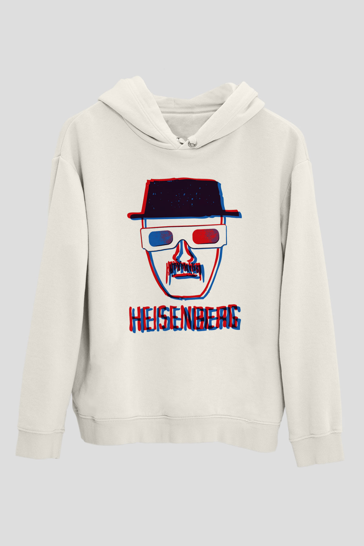 Breaking Bad Heisenberg Beyaz Unisex Kapşonlu Sweatshirt