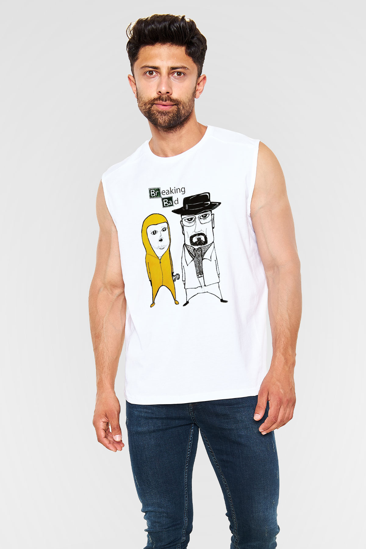 Breaking Bad Heisenberg Beyaz Unisex Kolsuz Tişört