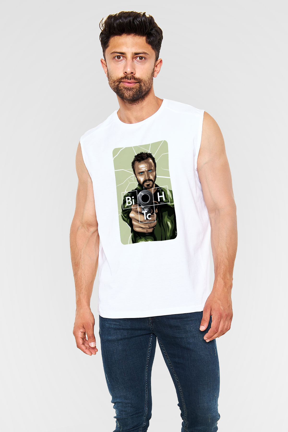 Breaking Bad Heisenberg Beyaz Unisex Kolsuz Tişört