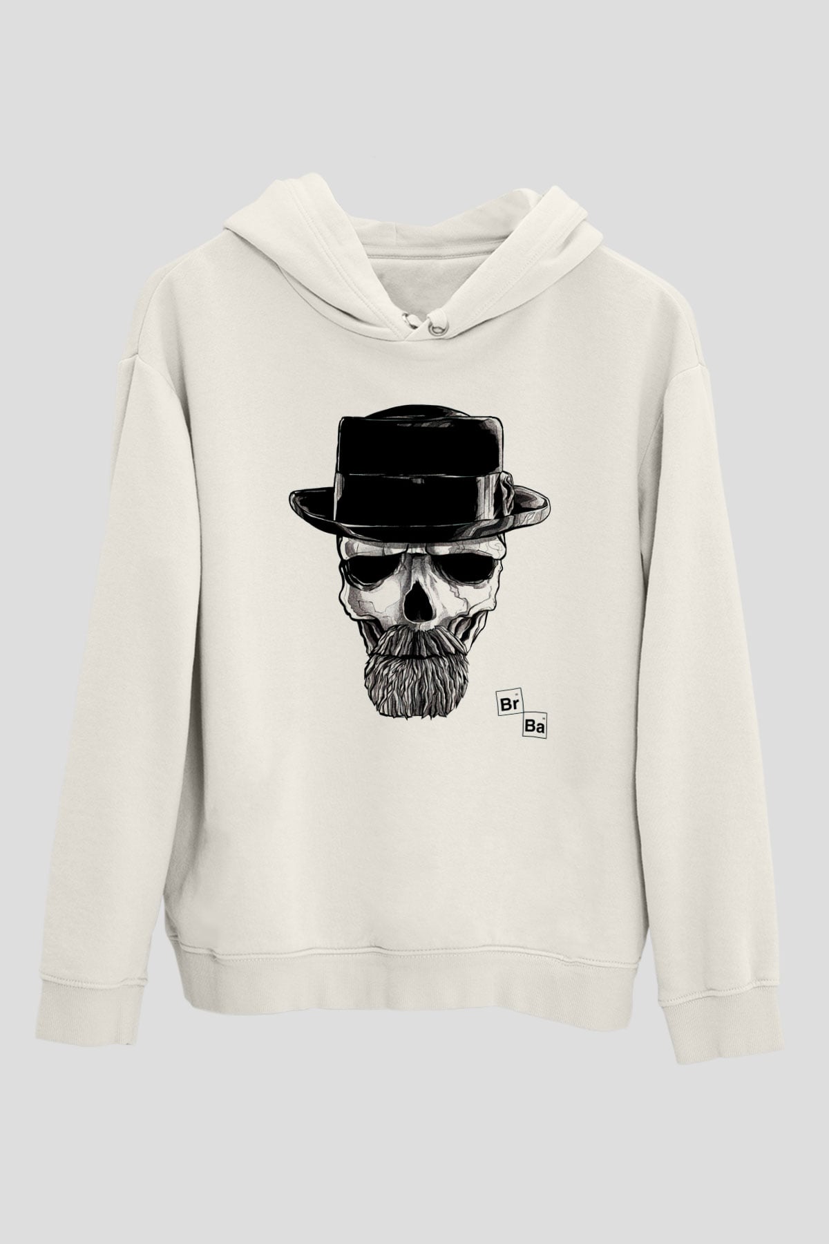 Breaking Bad Heisenberg Beyaz Unisex Kapşonlu Sweatshirt