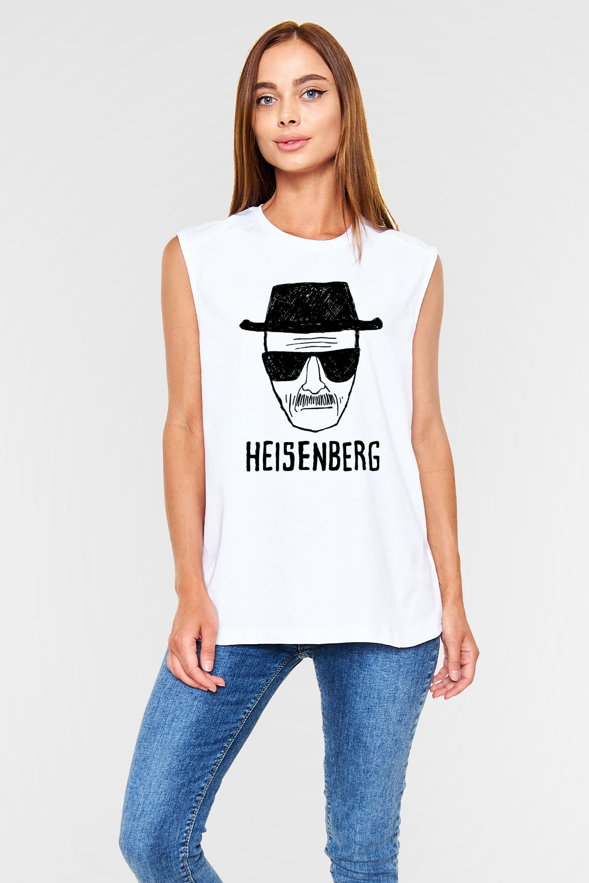 Breaking Bad Heisenberg Beyaz Unisex Kolsuz Tişört