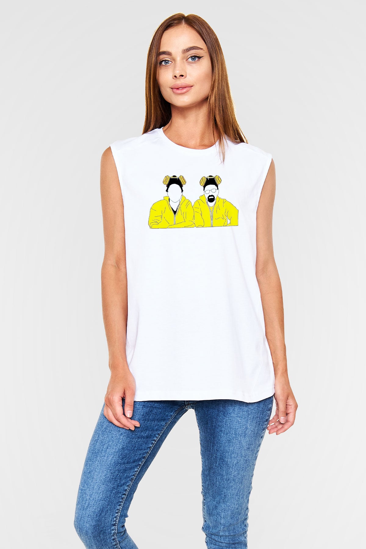 Breaking Bad Heisenberg Beyaz Unisex Kolsuz Tişört