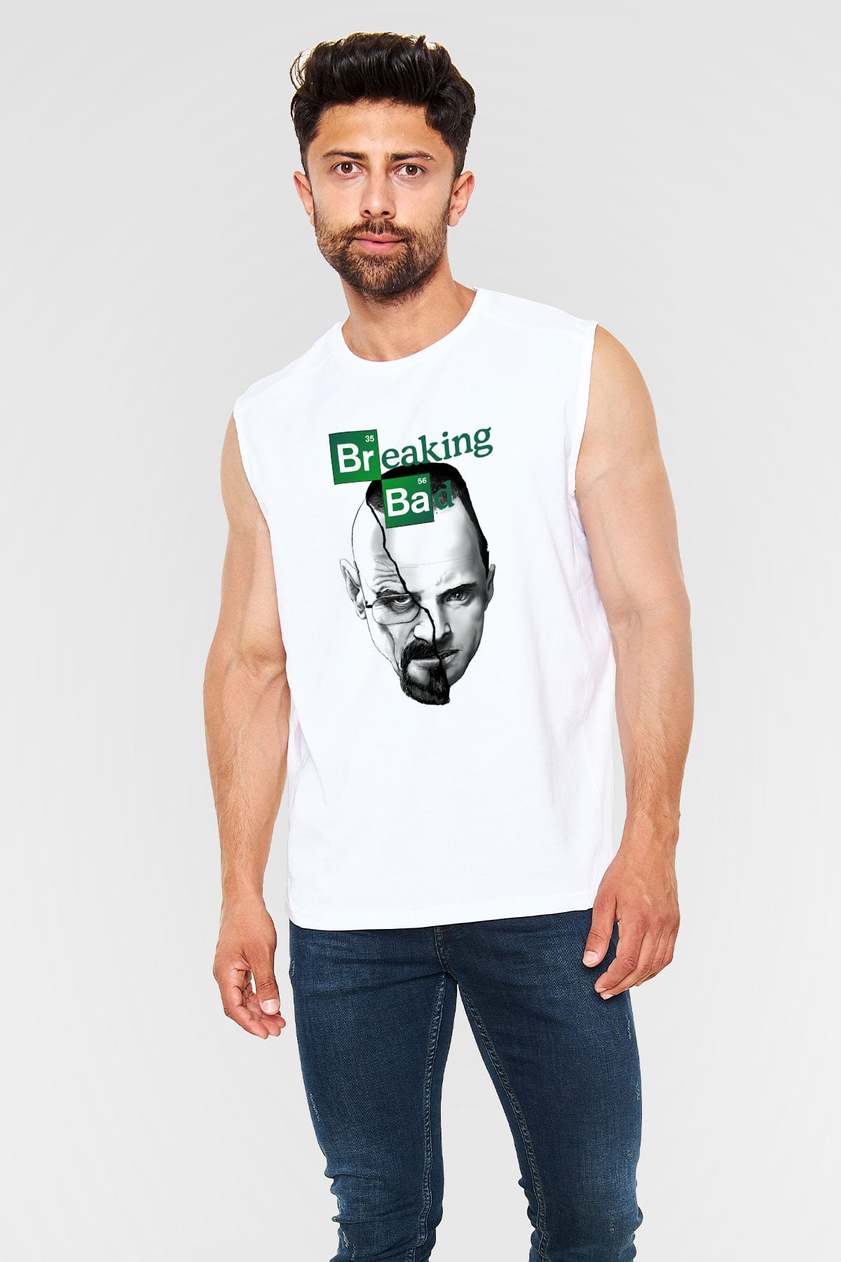 Breaking Bad Heisenberg Beyaz Unisex Kolsuz Tişört