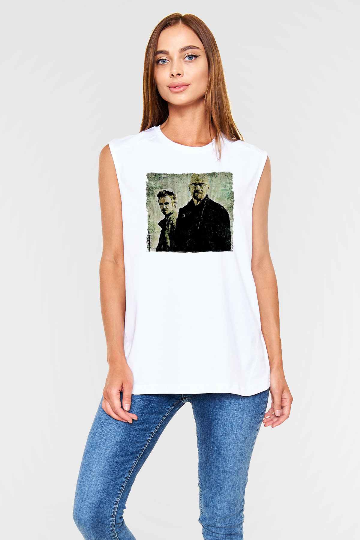 Breaking Bad Heisenberg Beyaz Unisex Kolsuz Tişört