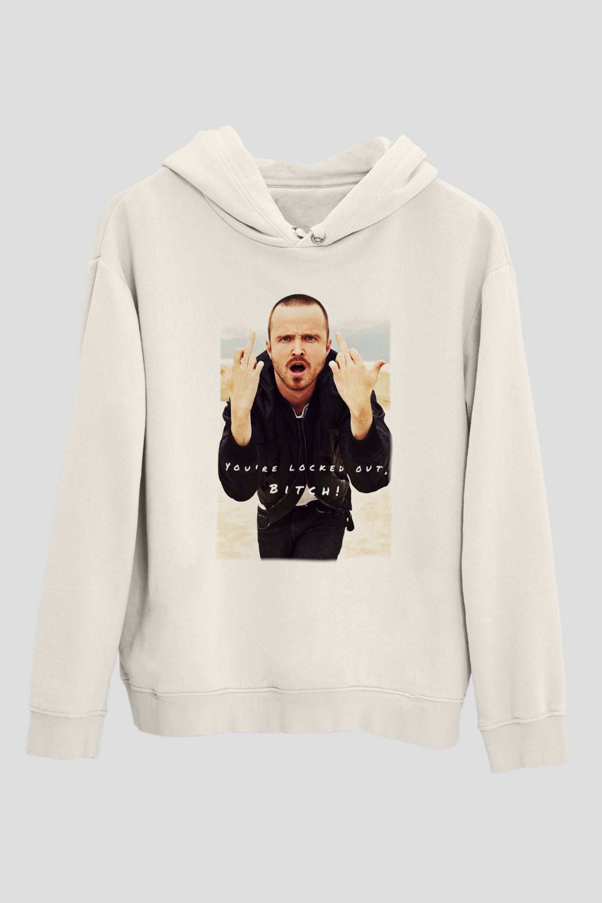 Breaking Bad Heisenberg Beyaz Unisex Kapşonlu Sweatshirt
