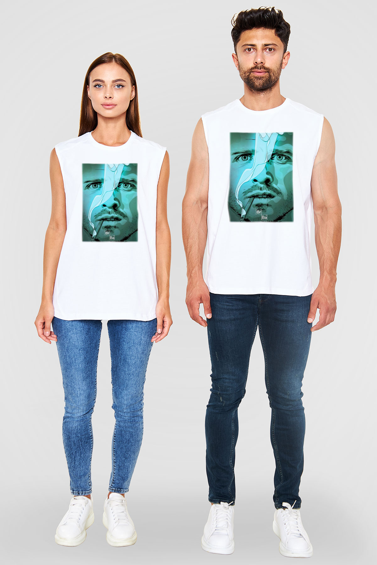Breaking Bad Heisenberg Beyaz Unisex Kolsuz Tişört