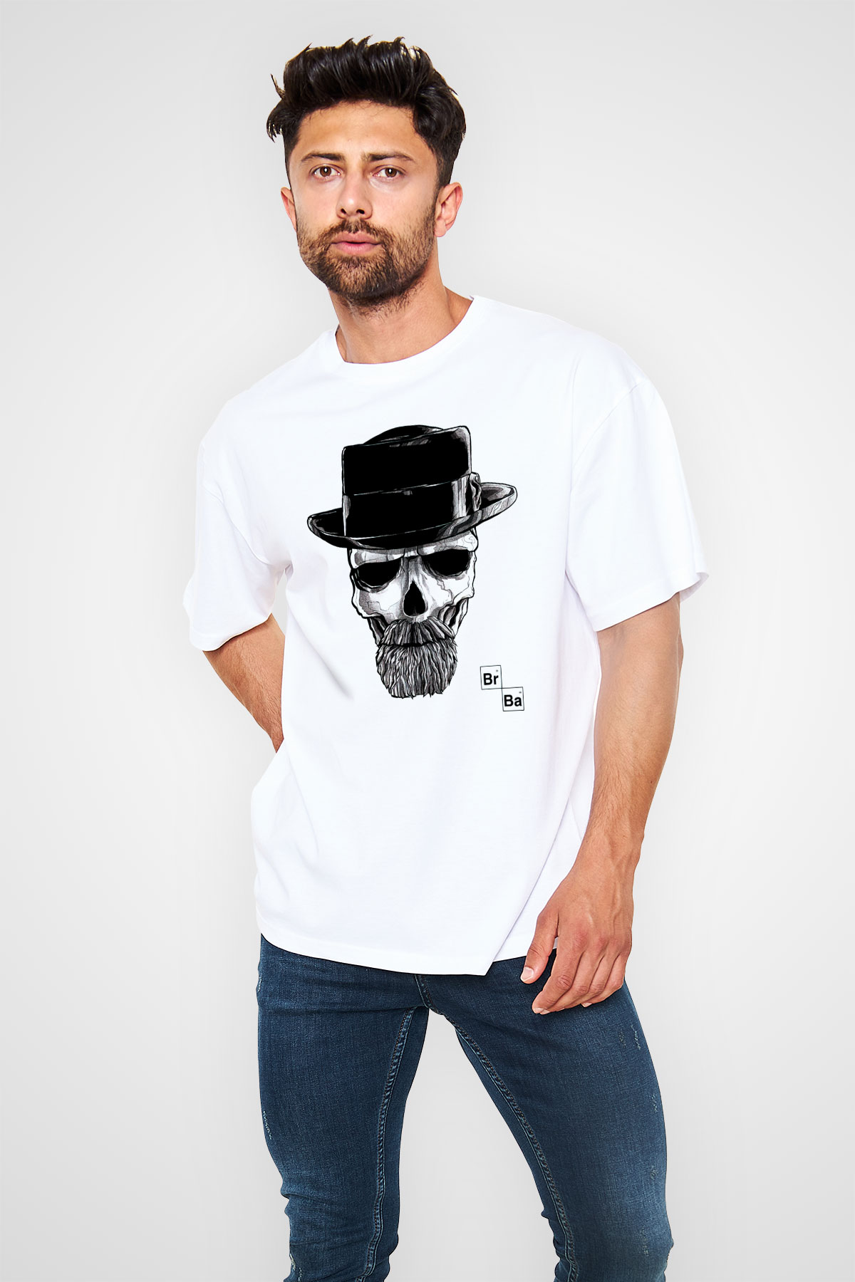 Breaking Bad Heisenberg Beyaz Unisex Oversize Tişört T-Shirt