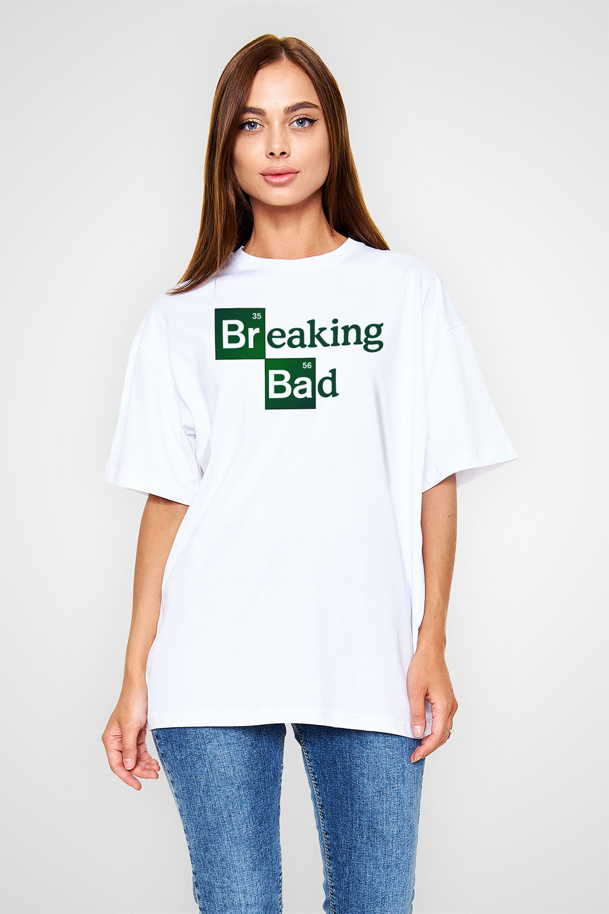 Breaking Bad Heisenberg Beyaz Unisex Oversize Tişört T-Shirt