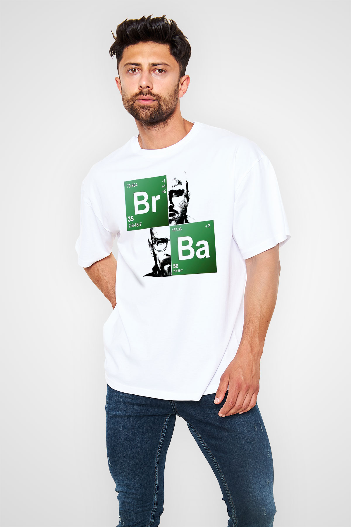 Breaking Bad Heisenberg Beyaz Unisex Oversize Tişört T-Shirt